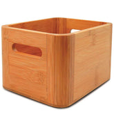 Caixa Porta Sorvete de Bambu com Alças Laterais 19x14x12cmTyft Yoi Marrom Claro